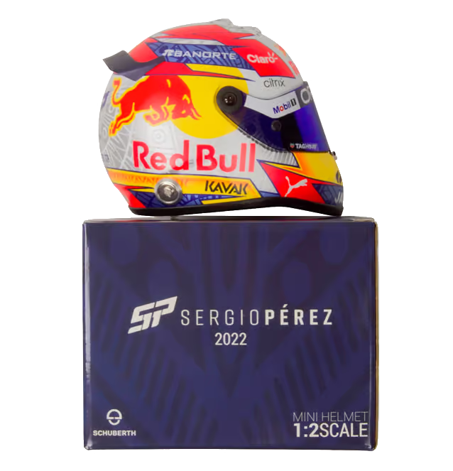 Sergio Perez Signed Formula 1 RedBull Racing Helmet 1:2 Scale with Beckett COA